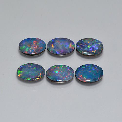 Multicolor Doblete de Ópalo Gema - 0.9ct Cabujón Óvalo (ID: 503584)