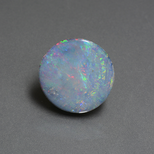 Multicolor Opal Doublet Gem - 5ct Round Cabochon (ID: 505380)