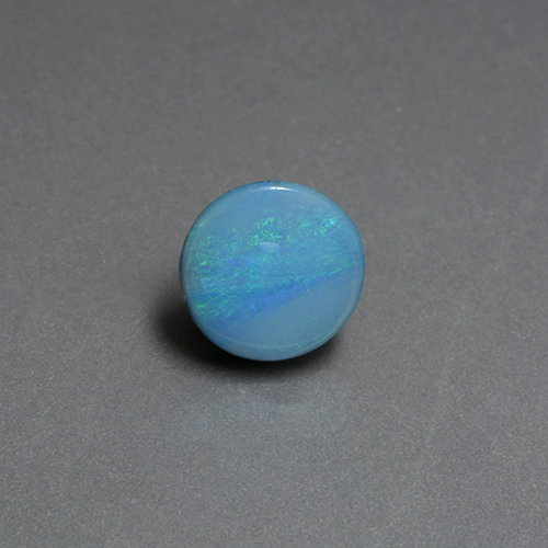 Multicolor Blue Opal Doublet Gem - 1.8ct Round Cabochon (ID: 505383)