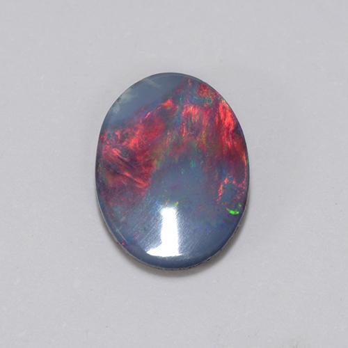 Multicolor Opal Doublet Gem - 0.8ct Oval Cabochon (ID: 510708)