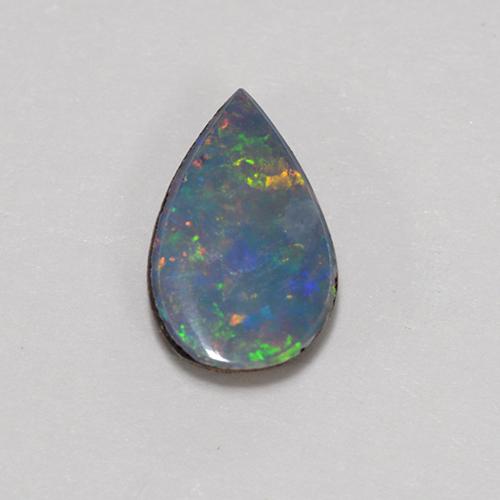 Multicolor Opal Doublet Gem - 0.6ct Pear Cabochon (ID: 510719)