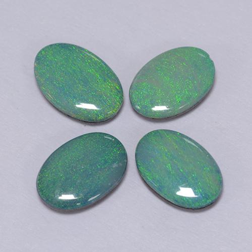 Multicolor Opal Doublet Gem - 0.3ct Oval Cabochon (ID: 510729)