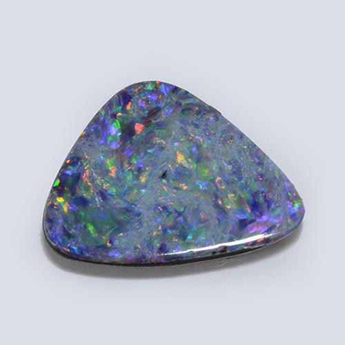 Multicolor Opal Doublet Gem - 2.4ct Trillion Cabochon (ID: 511780)