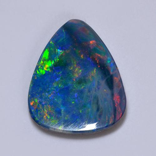 Многоцветный Опал Дублет Камень - 2.3ct Груша Кабошон (ID: 513031)