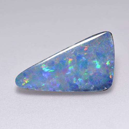 Multicolor Opal Doublet Gem - 2.5ct Trillion Cabochon (ID: 515807)