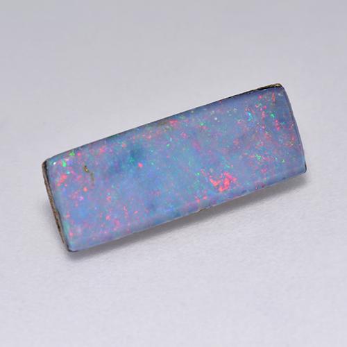 Multicolor Opal Doublet Gem - 1.5ct Baguette Cabochon (ID: 515808)