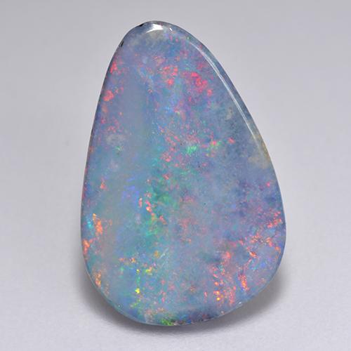 Multicolor Doblete de Ópalo Gema - 3.6ct Cabujón Pera (ID: 516228)