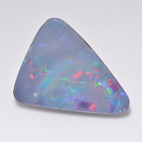 Multicolor Opal Doublet Gem - 4.3ct Trillion Cabochon (ID: 516232)
