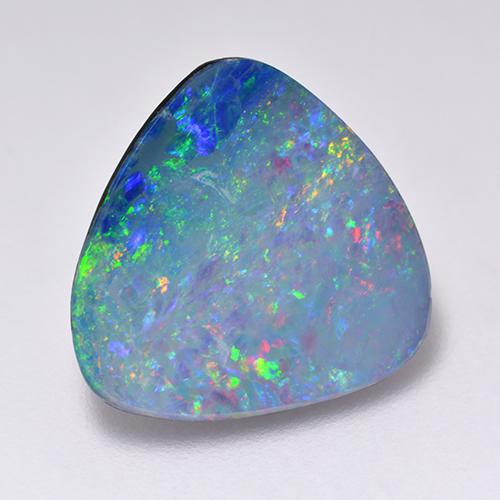 Multicolor Opal Doublet Gem - 5ct Trillion Cabochon (ID: 516234)