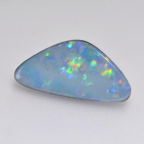 Multicolor Opal Doublet Gem - 1.6ct Trillion Cabochon (ID: 516428)