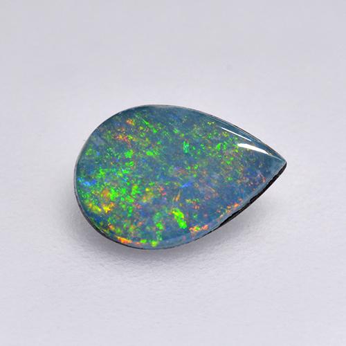 Многоцветный Опал Дублет Камень - 0.5ct Груша Кабошон (ID: 516432)