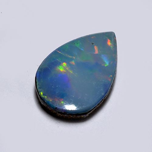 Multicolor Opal Doublet Gem - 1ct Pear Cabochon (ID: 516724)