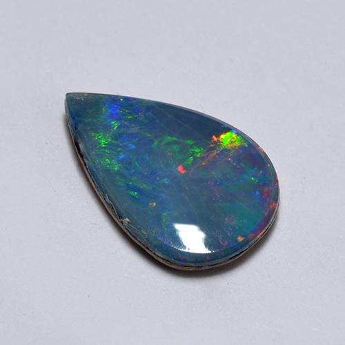 Multicolore Opale doppietta Gem - 0.7ct Cabochon pera (ID: 516725)