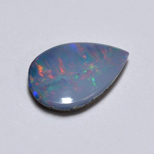 Многоцветный Опал Дублет Камень - 0.7ct Груша Кабошон (ID: 516728)