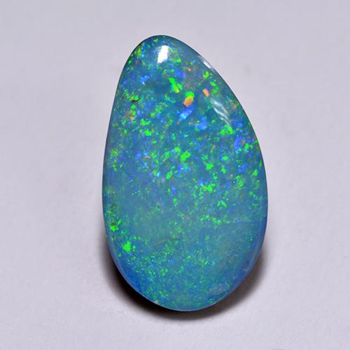 Mehrfarbig Opal-Dublette Edelstein - 1.5ct Ausgefallener Cabochon (ID: 517003)