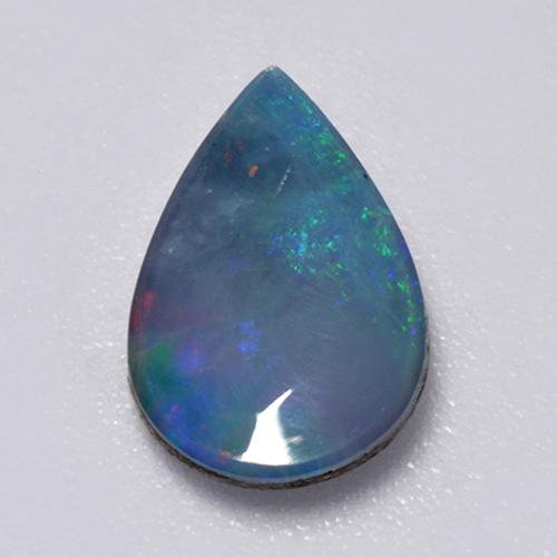 Multicolor Opal Doublet Gem - 0.8ct Pear Cabochon (ID: 517589)