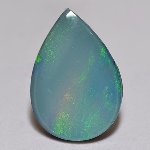 Multicolor Opal Doublet Gem - 1.2ct Pear Cabochon (ID: 517743)