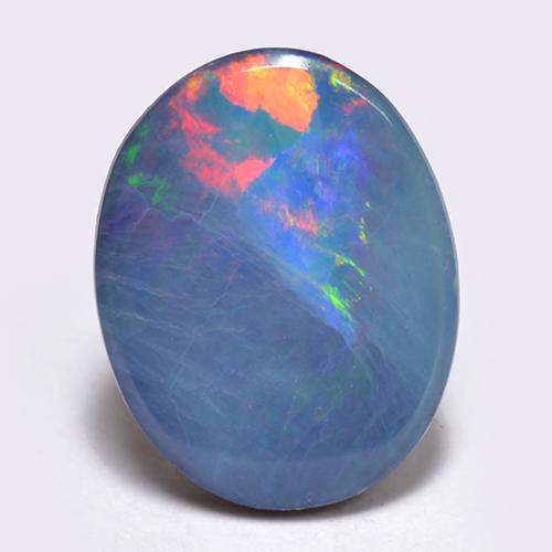 Многоцветный Опал Дублет Камень - 1.3ct Овал Кабошон (ID: 517956)