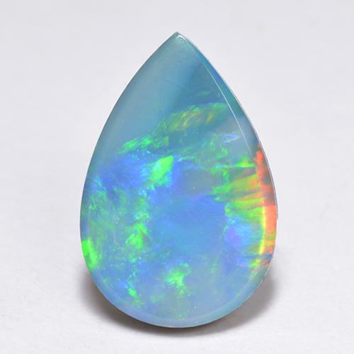 Многоцветный Опал Дублет Камень - 0.9ct Груша Кабошон (ID: 517959)