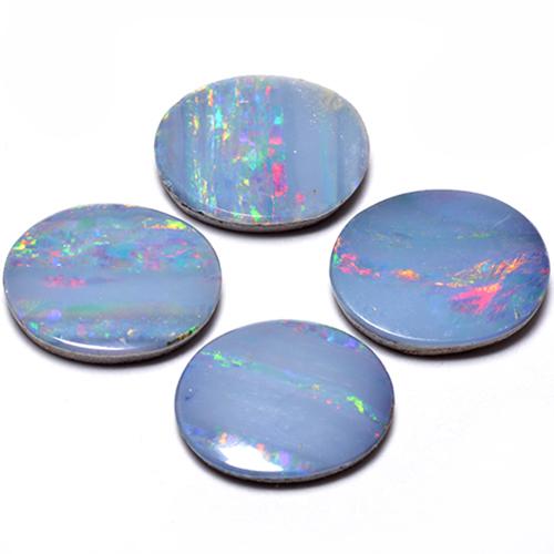 Mehrfarbig Opal-Dublette Edelstein - 1.2ct Oval Cabochon (ID: 518663)