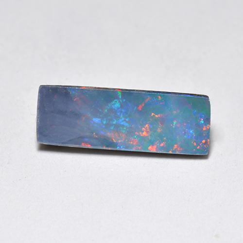 Multicolor Doblete de Ópalo Gema - 1ct Corte Baguette y Cabujón (ID: 519057)