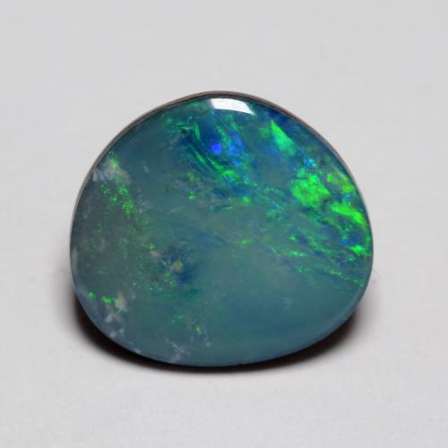 Mehrfarbig Opal-Dublette Edelstein - 2.6ct Ausgefallener Cabochon (ID: 542141)