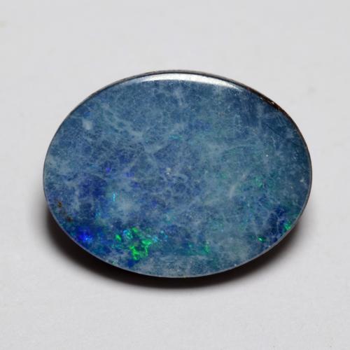 Multicolor Opal Doublet Gem - 3.2ct Oval Cabochon (ID: 542142)