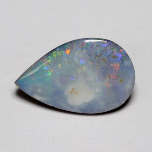 Multicolor Opal Doublet Gem - 2.3ct Pear Cabochon (ID: 542144)