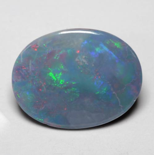 Multicolor Opal Doublet Gem - 3.3ct Oval Cabochon (ID: 542149)