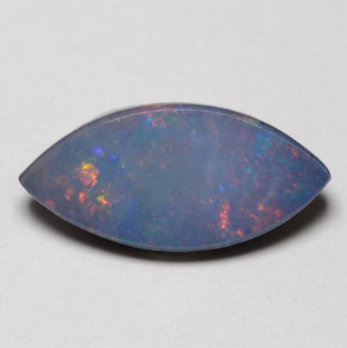 Multicolor Opal Doublet Gem - 2.1ct Marquise Cabochon (ID: 542153)