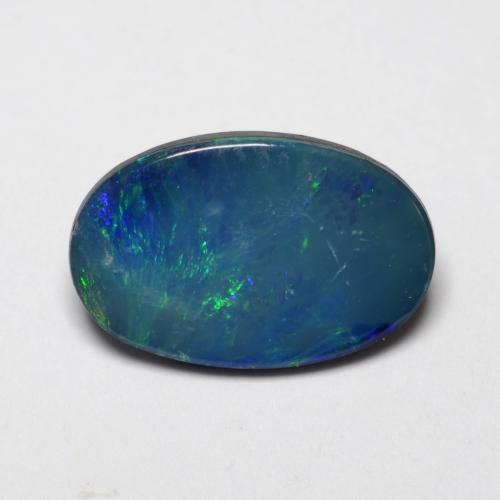 Многоцветный Опал Дублет Камень - 1.6ct Овал Кабошон (ID: 542169)