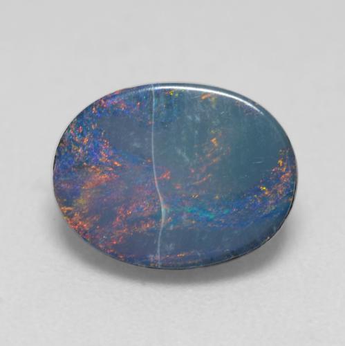 Multicolor Doblete de Ópalo Gema - 1ct Cabujón Óvalo (ID: 542617)