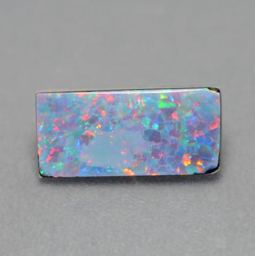 Multicolor Doblete de Ópalo Gema - 0.8ct Corte Baguette y Cabujón (ID: 542810)