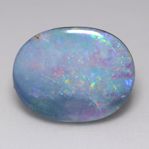 Multicolor Doblete de Ópalo Gema - 6.2ct Cabujón Óvalo (ID: 542844)