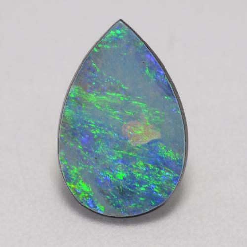 Multicolor Doblete de Ópalo Gema - 1ct Cabujón Pera (ID: 542855)