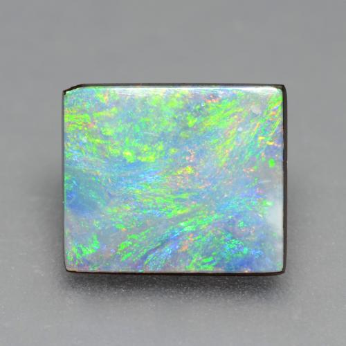 1.26 ct Multicolor Opal Doublet Gemstone, Opal Doublet Gem in Baguette Cabochon Shape for Sale.