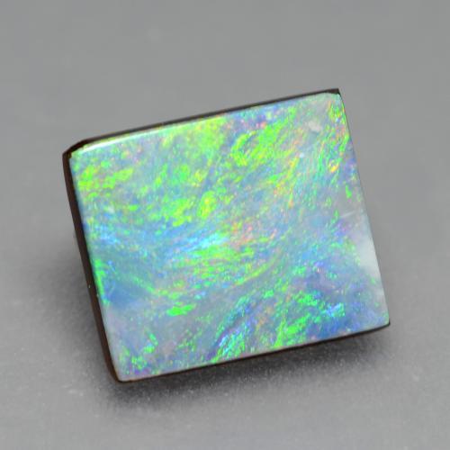 1.26 ct Multicolor Opal Doublet Stone, Natural Opal Doublet in Baguette Cabochon Shape for Sale
