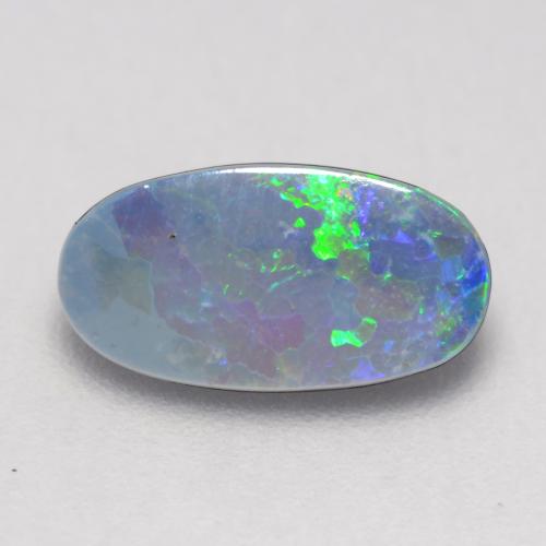 Multicolor Doblete de Ópalo Gema - 1.1ct Cabujón Óvalo (ID: 542962)