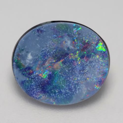 Multicolor Opal Doublet Gem - 2.2ct Oval Cabochon (ID: 542963)
