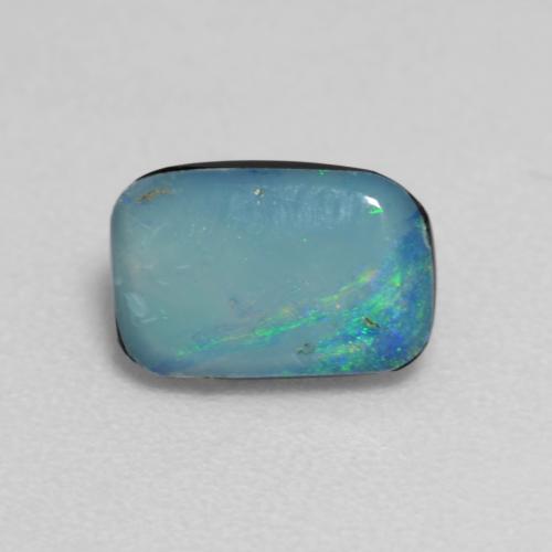 Multicolor Doblete de Ópalo Gema - 0.6ct Cabujón forma Cojín (ID: 543008)