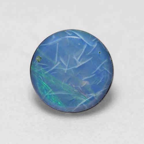 Multicolor Opal Doublet Gem - 0.5ct Round Cabochon (ID: 544267)