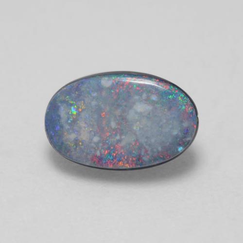 Multicolor Opal Doublet Gem - 0.9ct Oval Cabochon (ID: 544272)