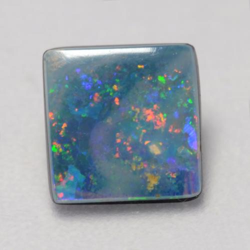 Multicolor Opal Doublet Gem - 0.5ct Square Cabochon (ID: 544281)