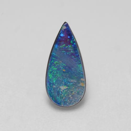 Multicolor Doblete de Ópalo Gema - 0.5ct Cabujón Pera (ID: 544286)