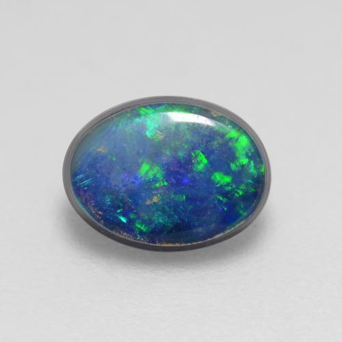 Multicolor Opal Doublet Gem - 0.7ct Oval Cabochon (ID: 544422)