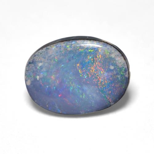 Multicolor Opal Doublet Gem - 0.6ct Oval Cabochon (ID: 544426)