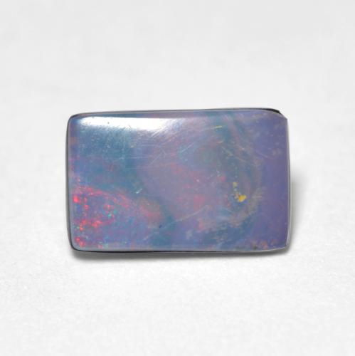 Mehrfarbig Opal-Dublette Edelstein - 0.4ct Baguette Cabochon (ID: 544582)