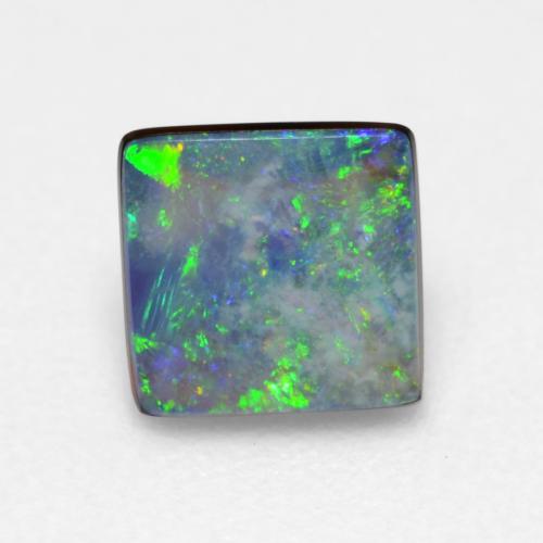 Multicolor Opal Doublet Gem - 0.5ct Square Cabochon (ID: 544590)