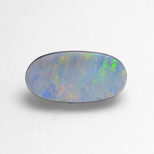 Многоцветный Опал Дублет Камень - 0.8ct Овал Кабошон (ID: 545101)