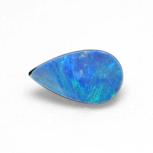 Multicolor Opal Doublet Gem - 0.3ct Pear Cabochon (ID: 545109)